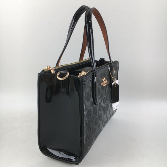 Coach Nina Small Tote Bag In Signature Leather CV400 - Picture 3 of 6